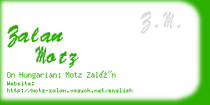 zalan motz business card